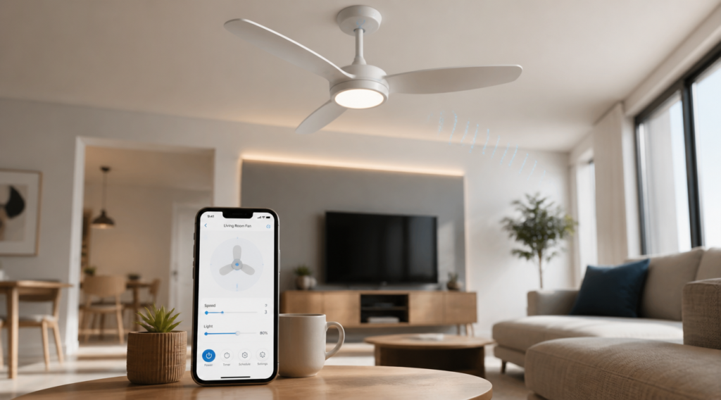 Ventilatoare de tavan inteligente: control vocal și scenarii smart