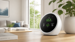 Senzori calitate aer interior: CO2, PM2.5, VOC, umiditate