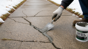 Beton crăpat pe alee: cum repari fisurile de îngheț rapid